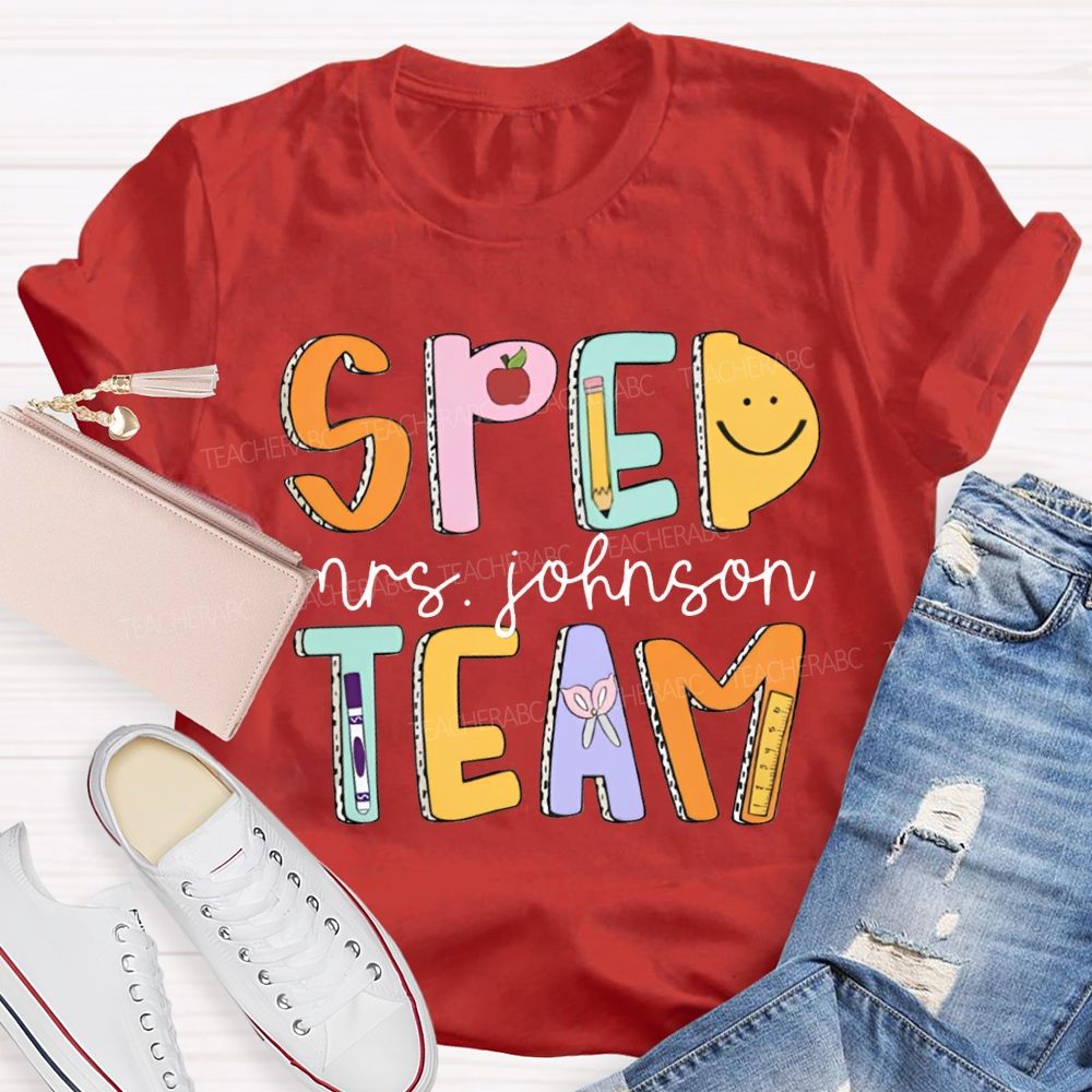 Personalized Name Special Education Teacher T-Shirt