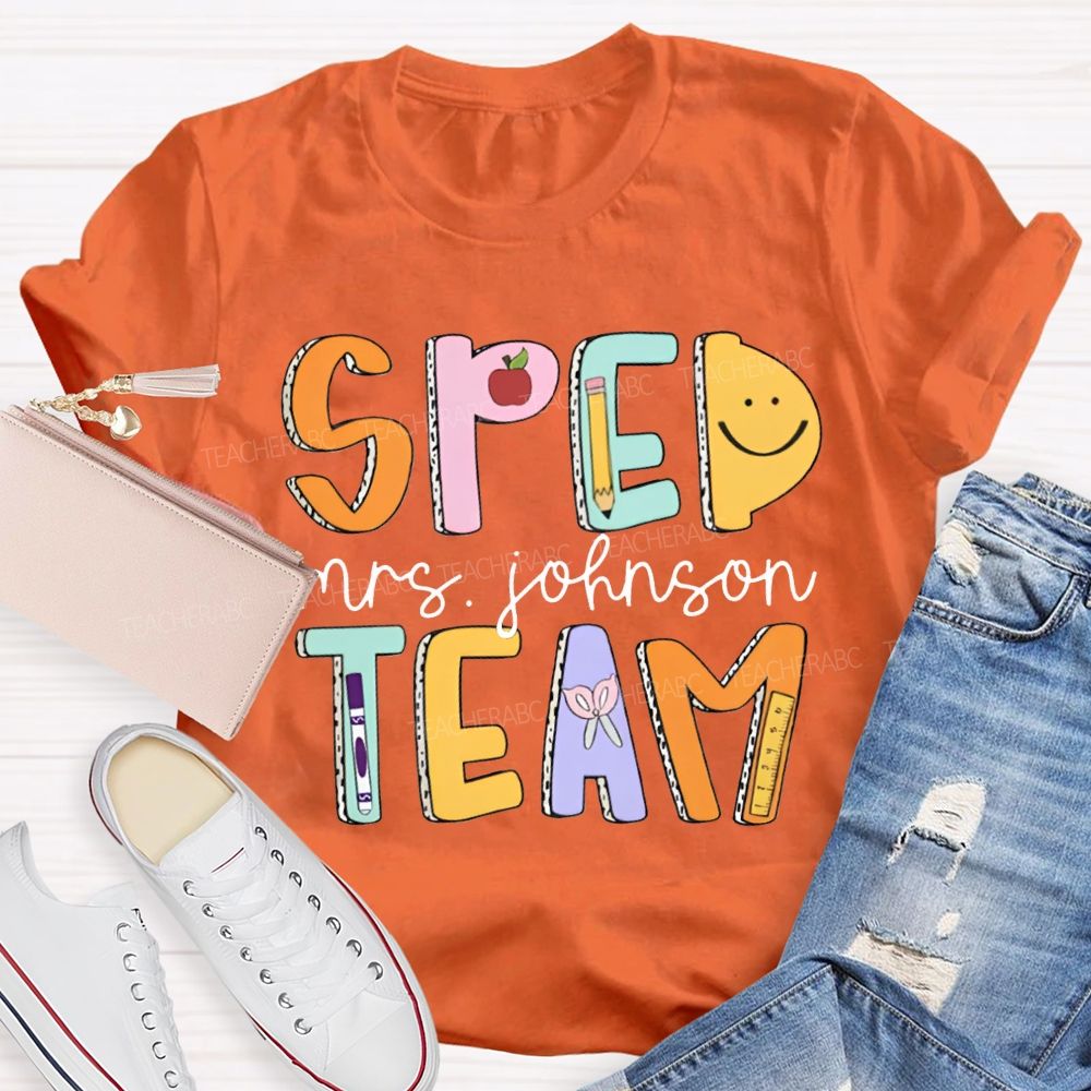 Personalized Name Special Education Teacher T-Shirt