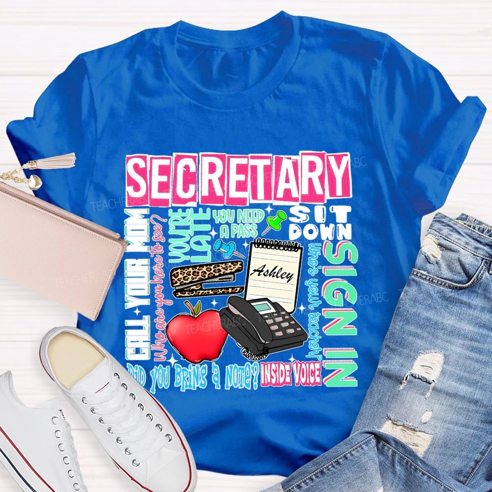 School Secretary Teacher T-shirt