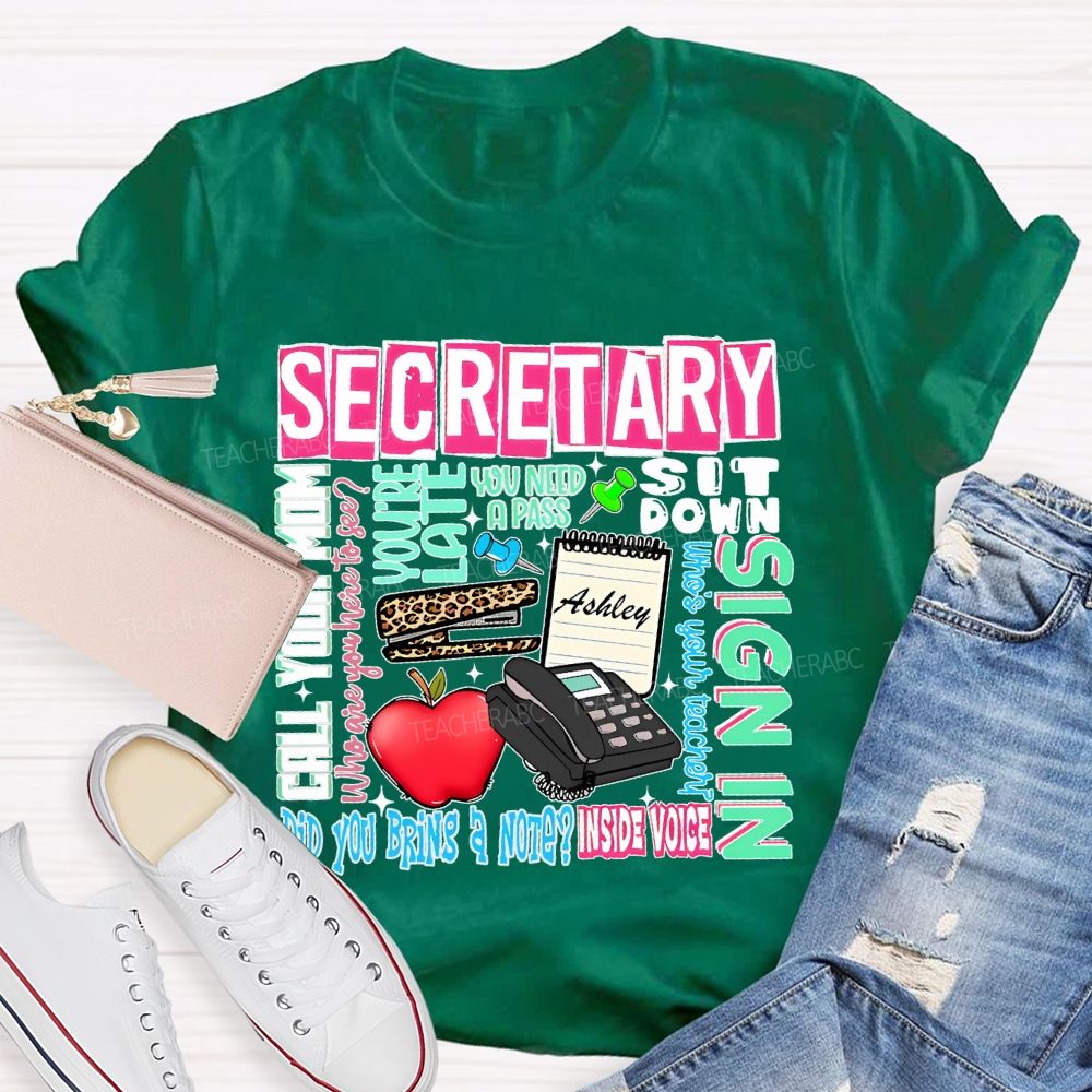 School Secretary Teacher T-shirt