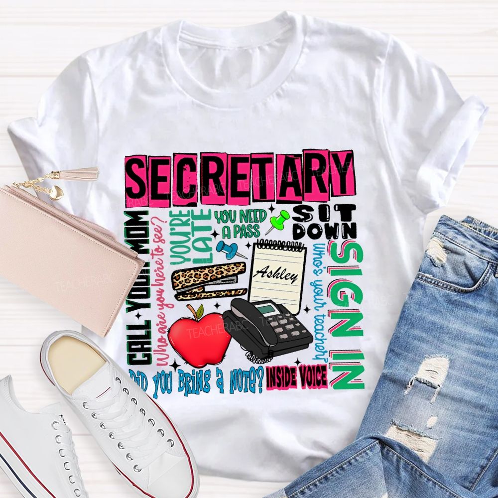 School Secretary Teacher T-shirt