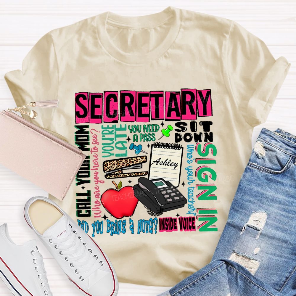 School Secretary Teacher T-shirt