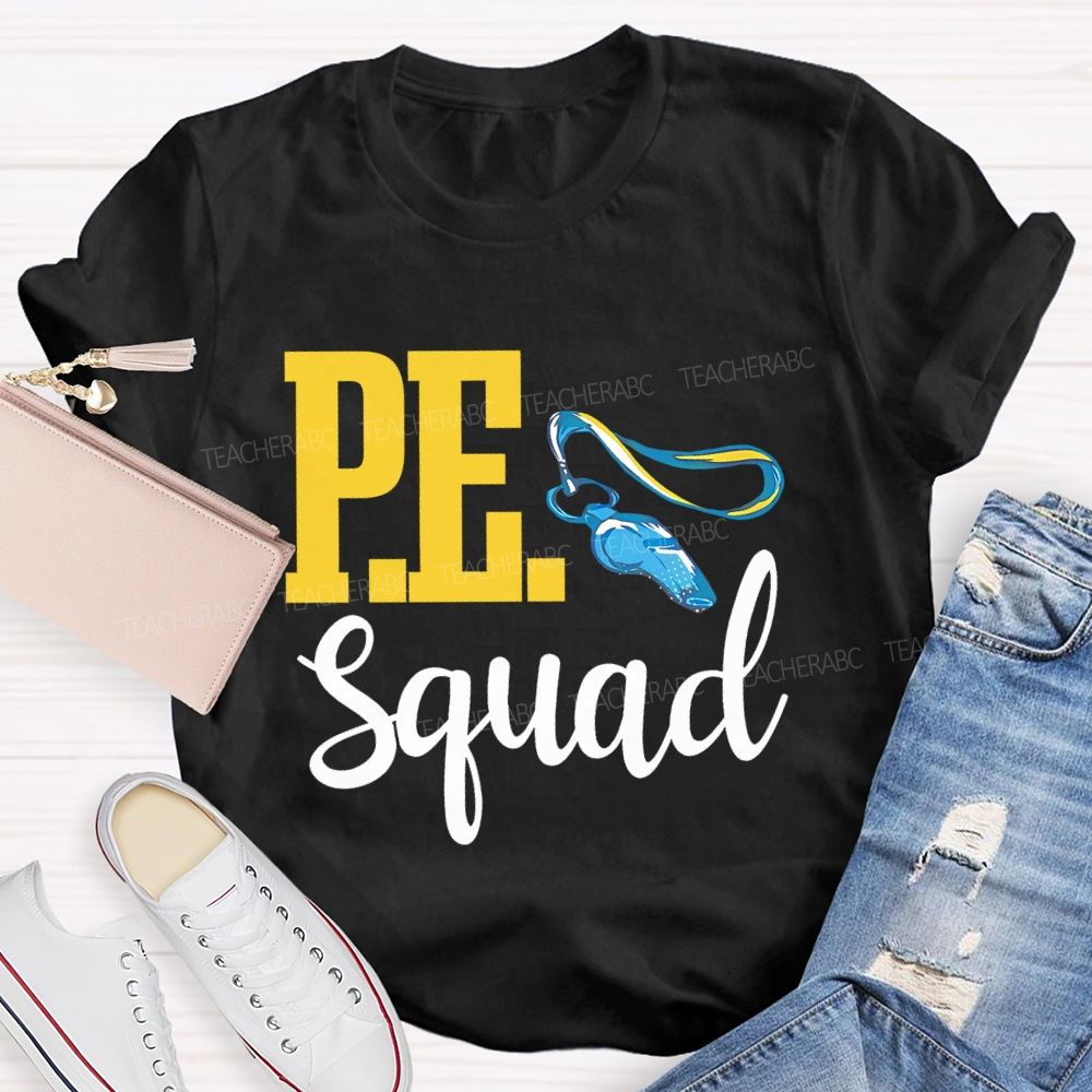 P.E. Squad Graphic Teacher T-shirt