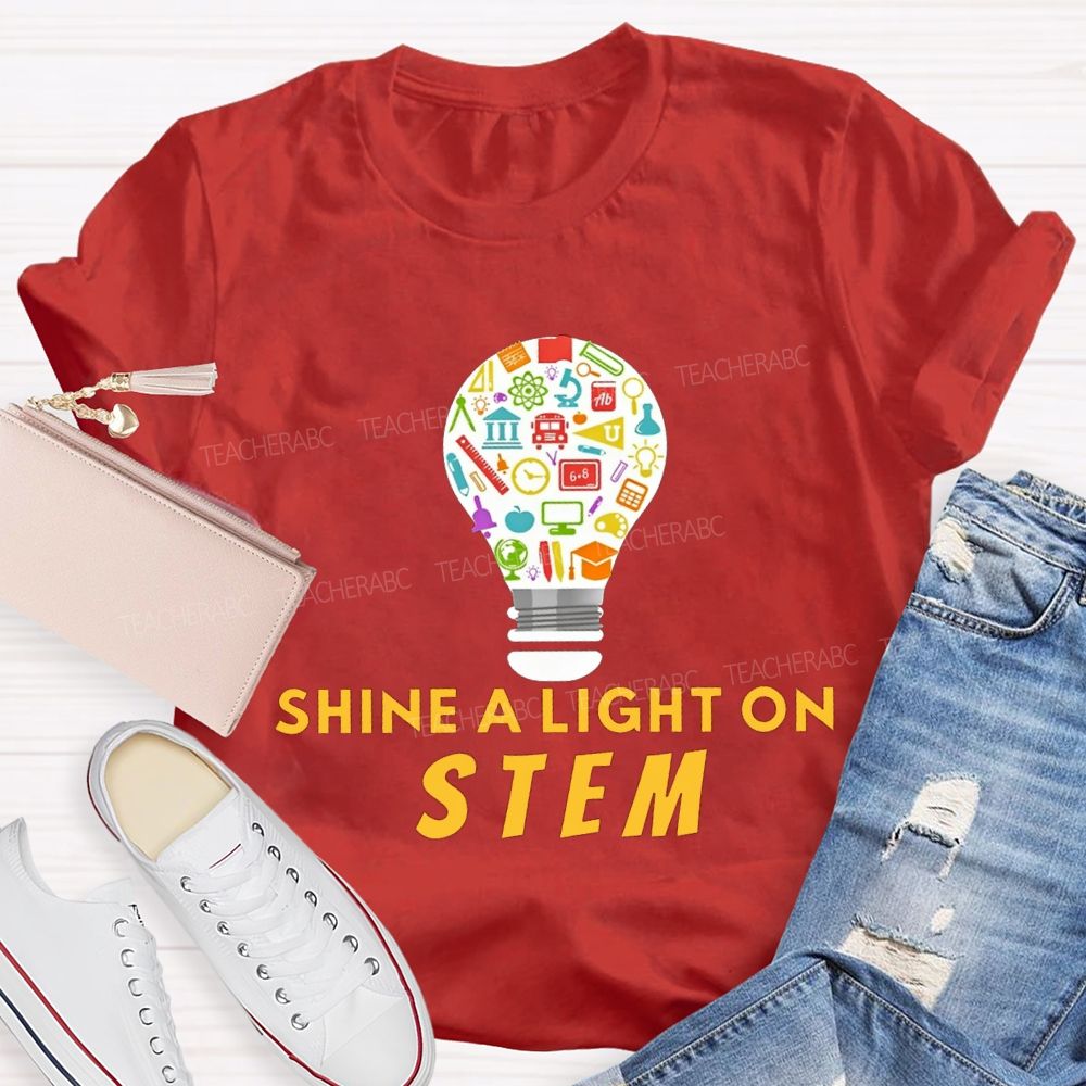 Shine A Light On Stem Teacher T-shirt