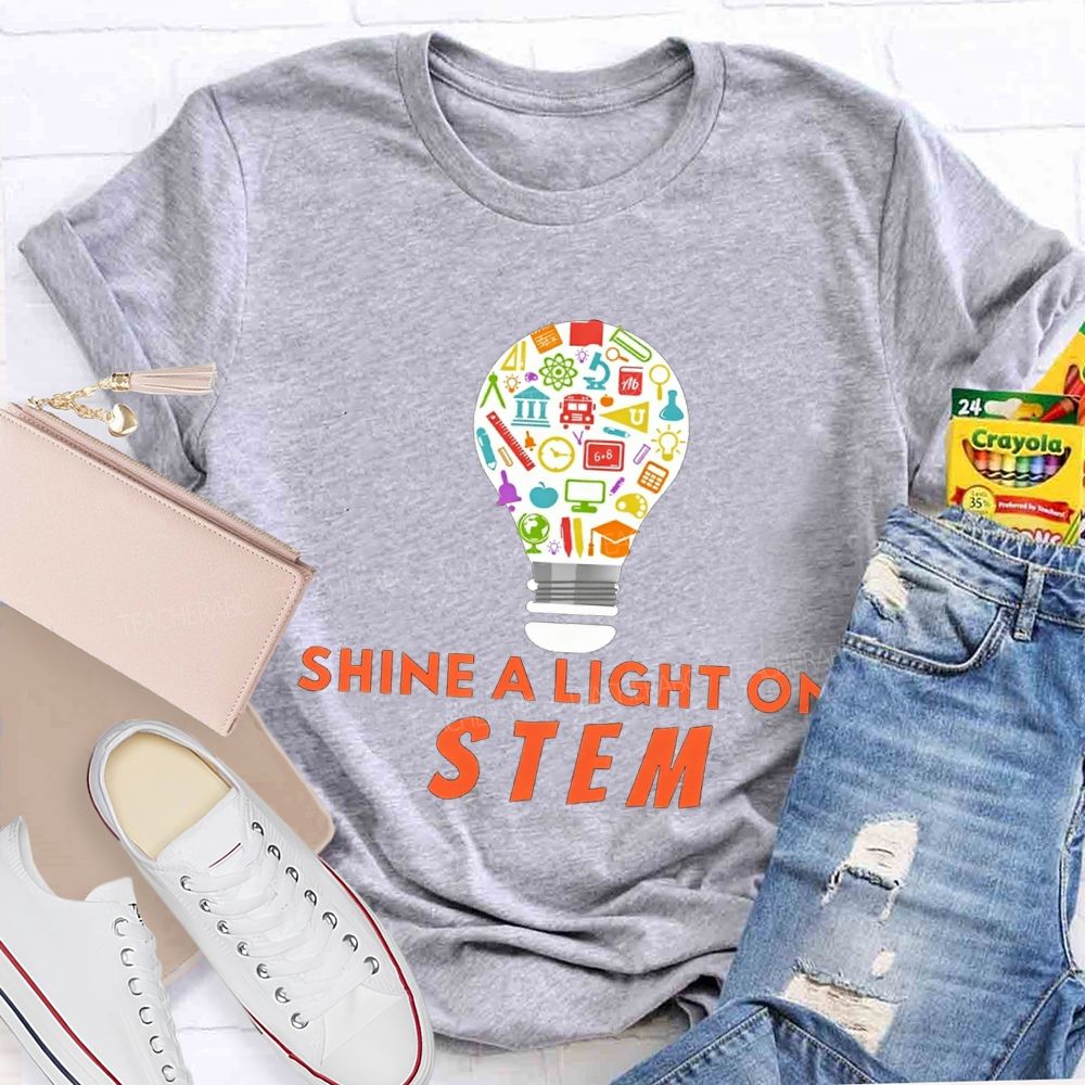 Shine A Light On Stem Teacher T-shirt