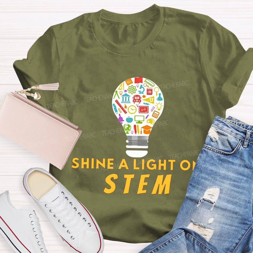 Shine A Light On Stem Teacher T-shirt