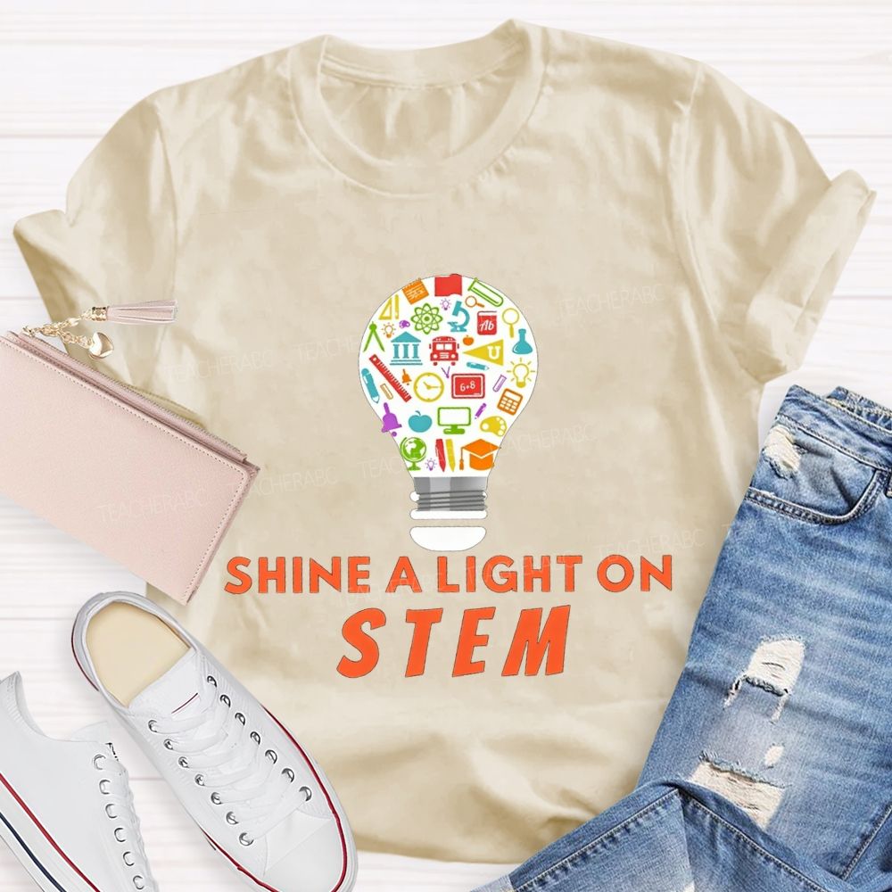 Shine A Light On Stem Teacher T-shirt