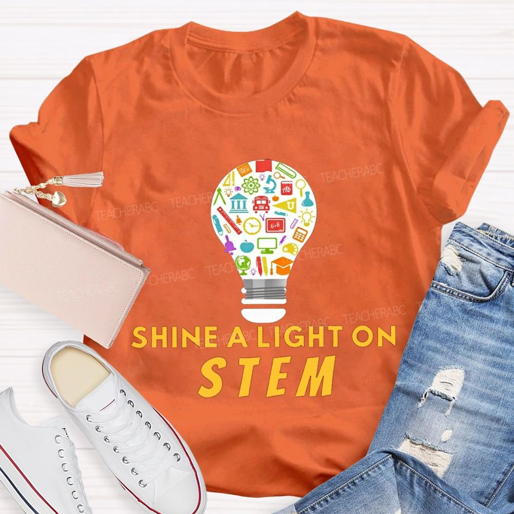 Shine A Light On Stem Teacher T-shirt