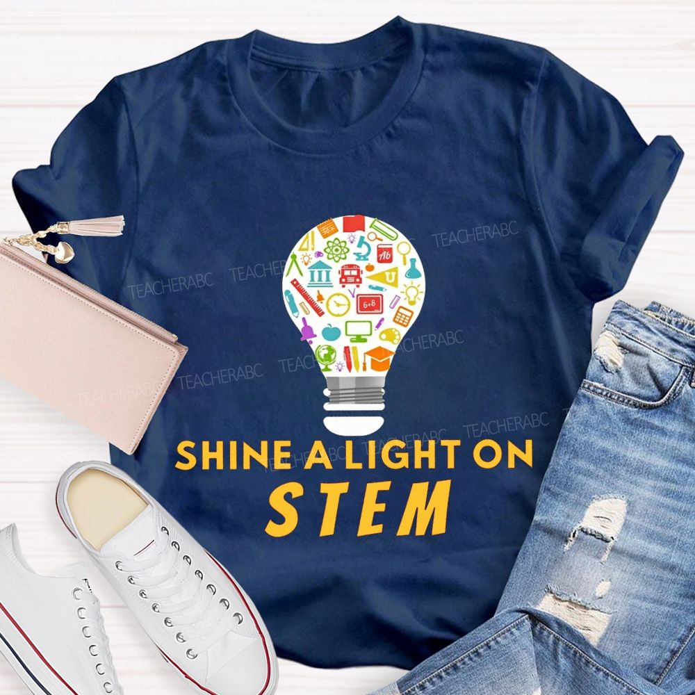 Shine A Light On Stem Teacher T-shirt