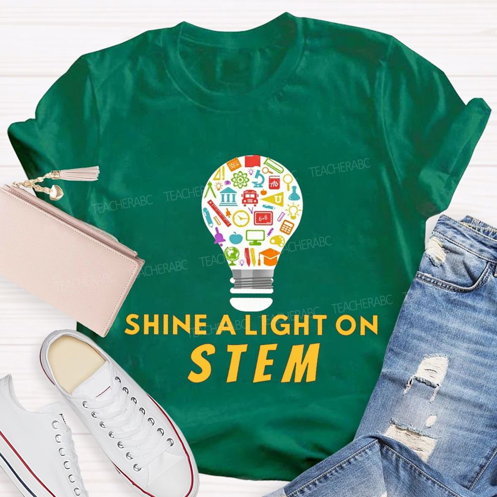 Shine A Light On Stem Teacher T-shirt