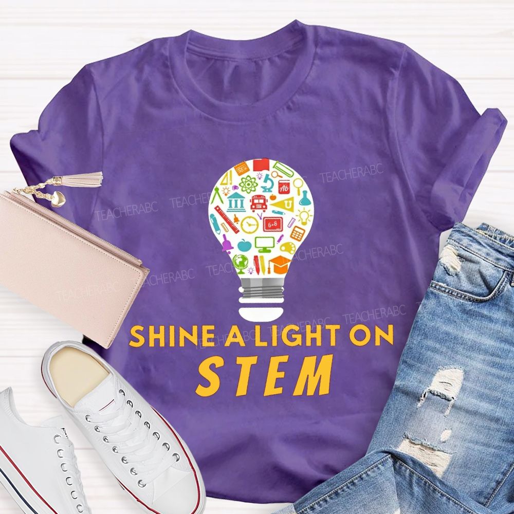 Shine A Light On Stem Teacher T-shirt