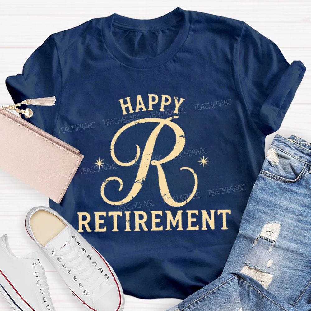 Happy Retirement Letters Teacher T-shirt