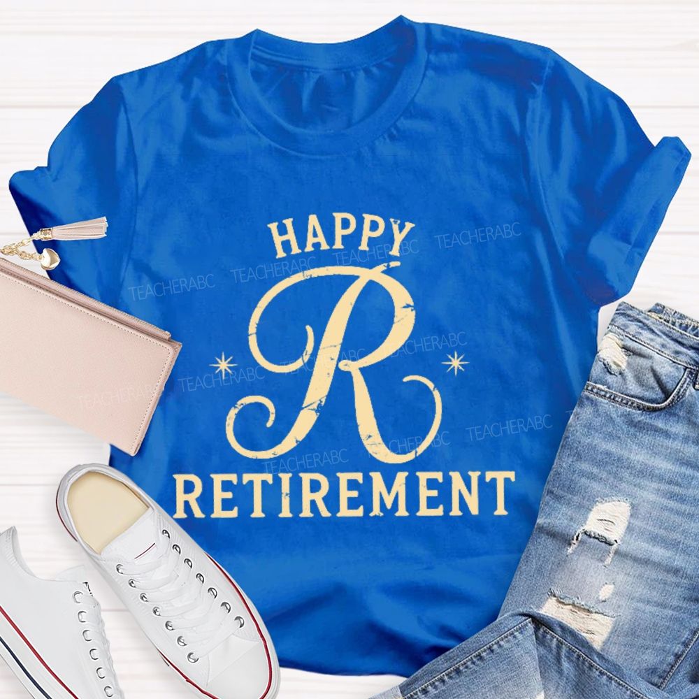 Happy Retirement Letters Teacher T-shirt