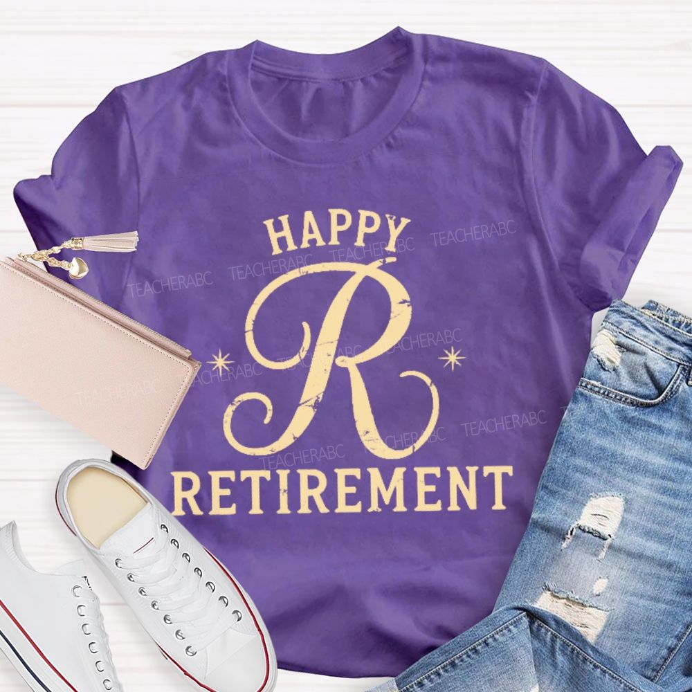 Happy Retirement Letters Teacher T-shirt