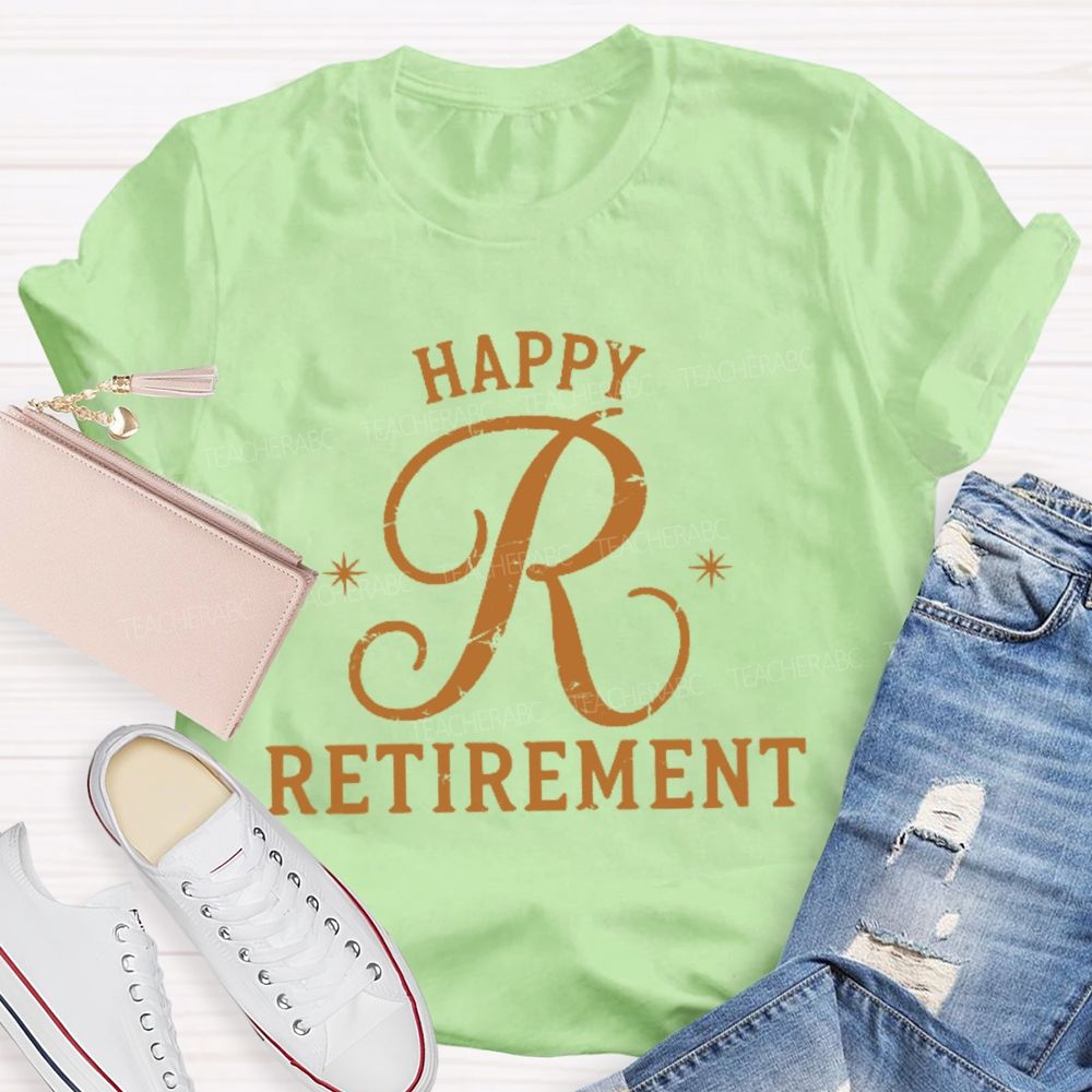 Happy Retirement Letters Teacher T-shirt