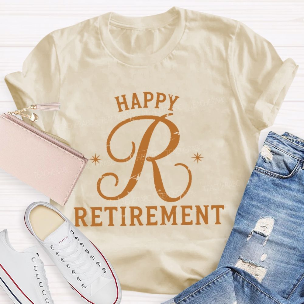 Happy Retirement Letters Teacher T-shirt