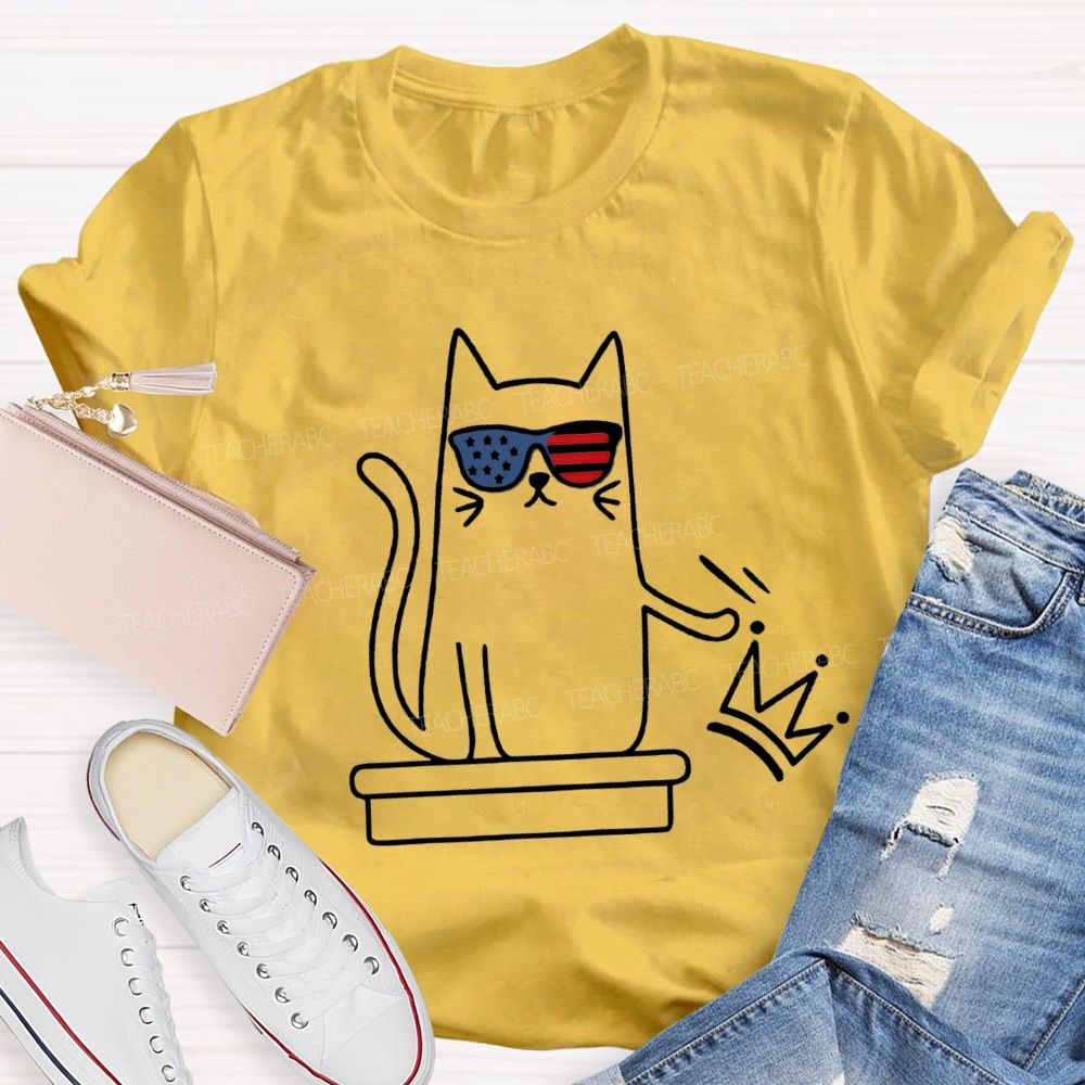 No Kings In America Cute Cat T-shirt
