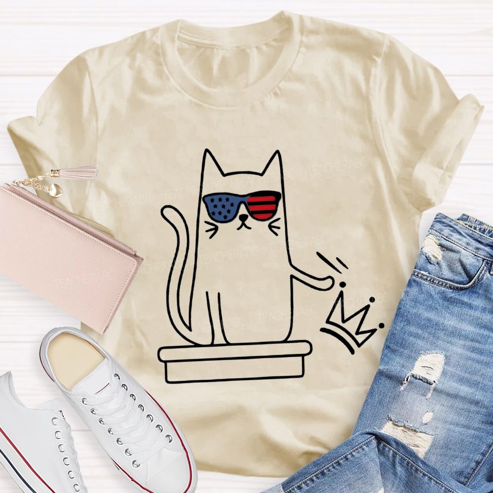 No Kings In America Cute Cat T-shirt
