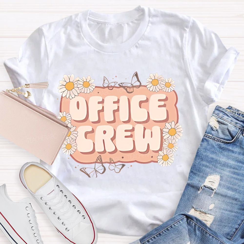 Office Crew Little Daisy Teacher T-shirt