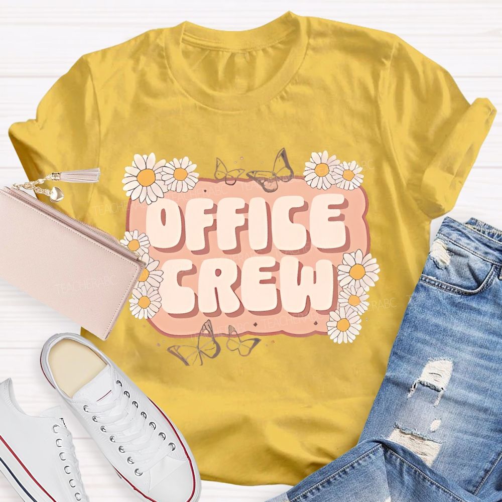 Office Crew Little Daisy Teacher T-shirt