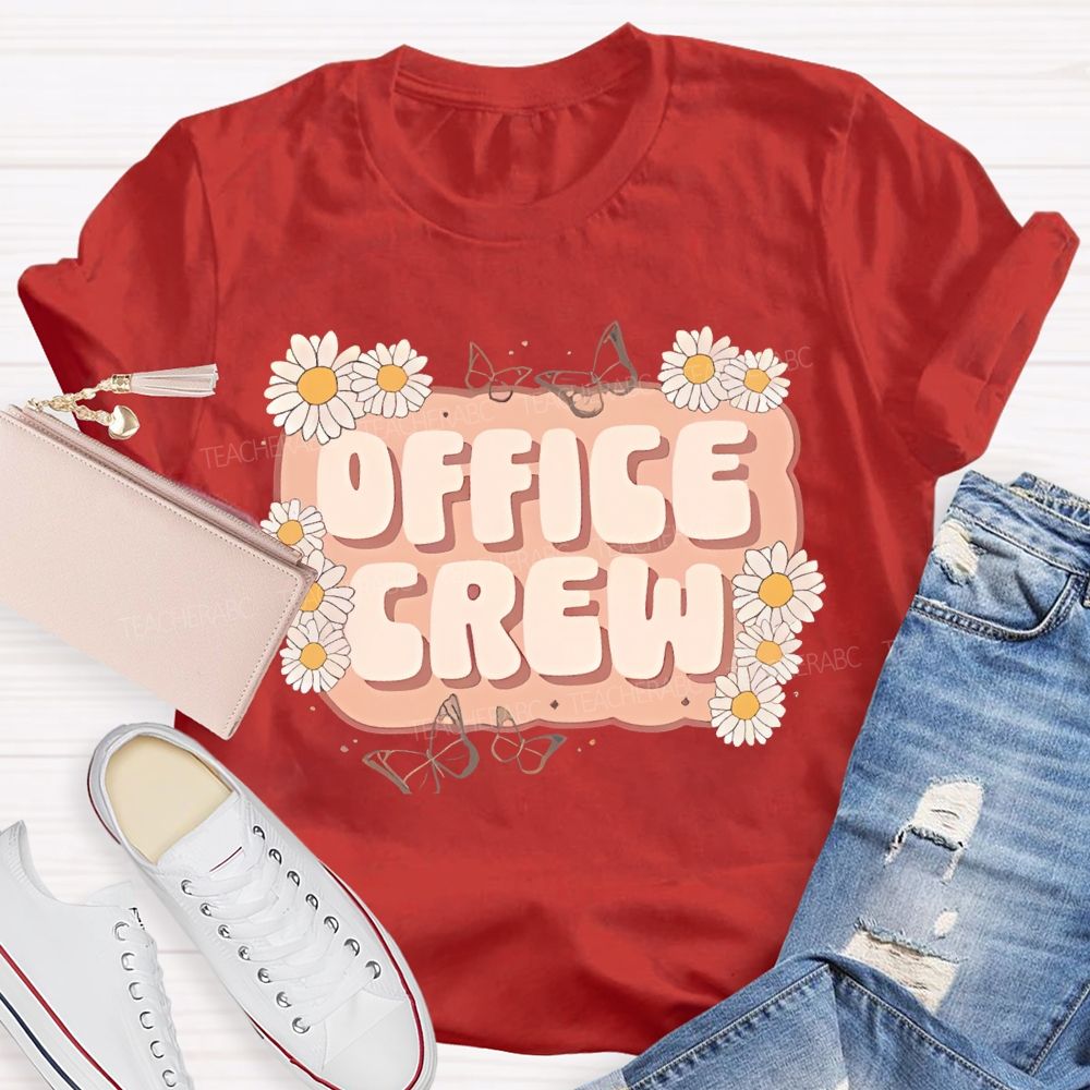 Office Crew Little Daisy Teacher T-shirt