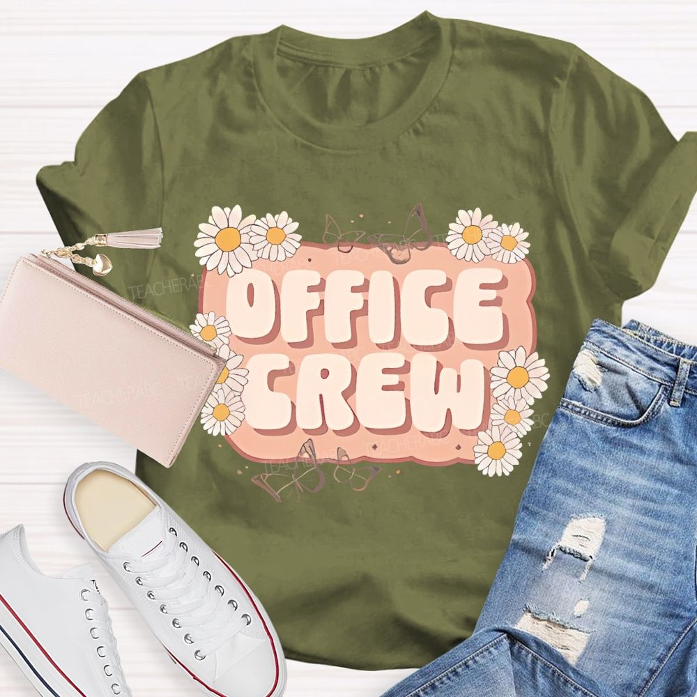 Office Crew Little Daisy Teacher T-shirt