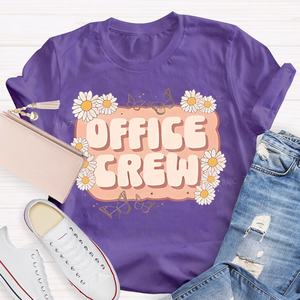 Office Crew Little Daisy Teacher T-shirt