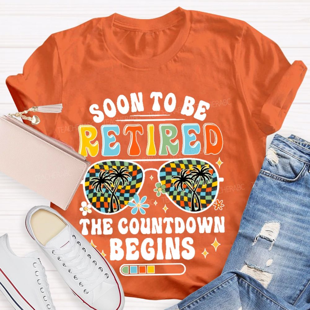 Soon To Be Retired The Countdown Begins Pattern Teacher T-shirt