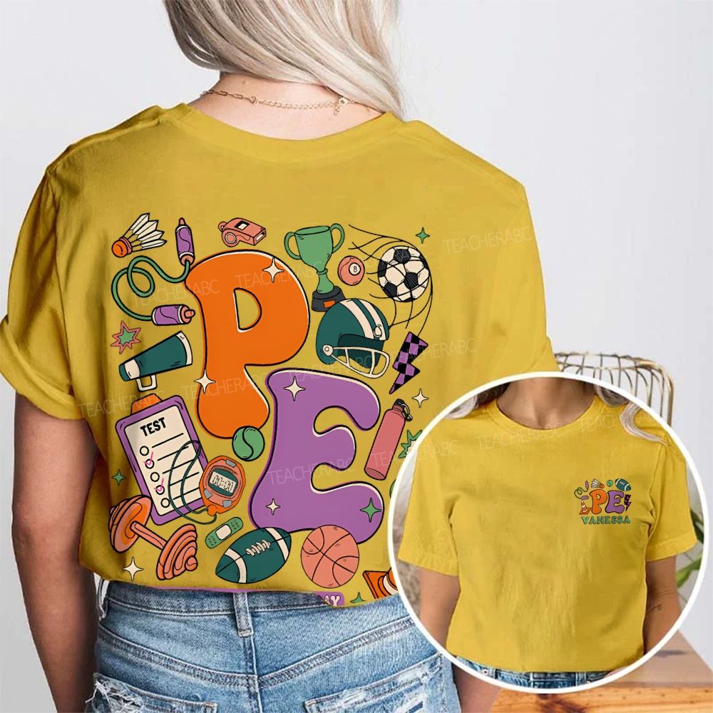 Personalized Name It's A Good Day To Run & Play Double Printed T-shirt