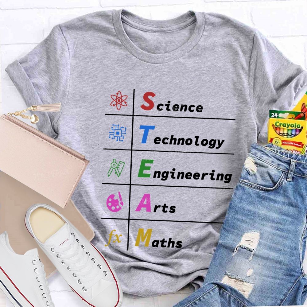 Steam Science Technology Engineering Arts Maths Teacher T-shirt