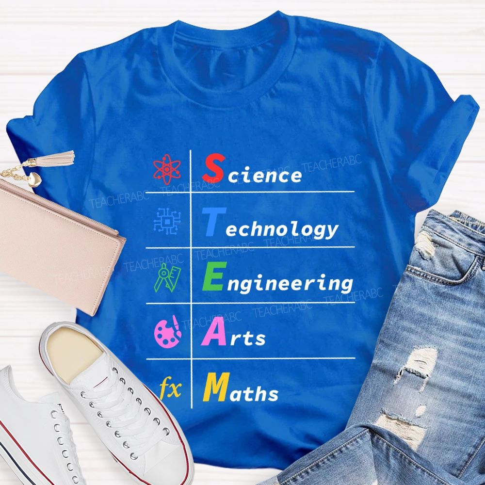 Steam Science Technology Engineering Arts Maths Teacher T-shirt