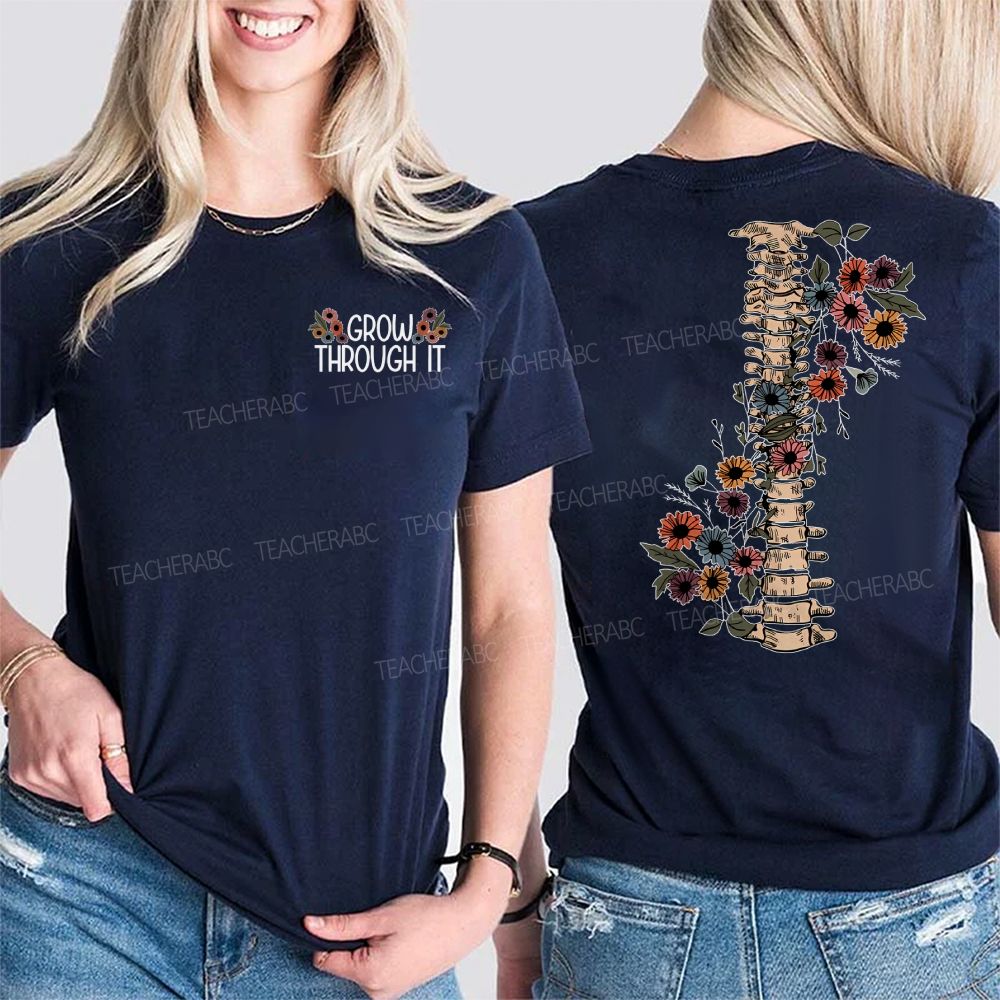 Grow Through It Graphic Double Printed T-shirt