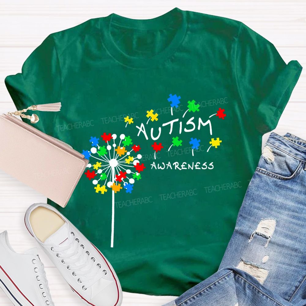 Autism Awareness Like A Flying Dandelion T-shirt