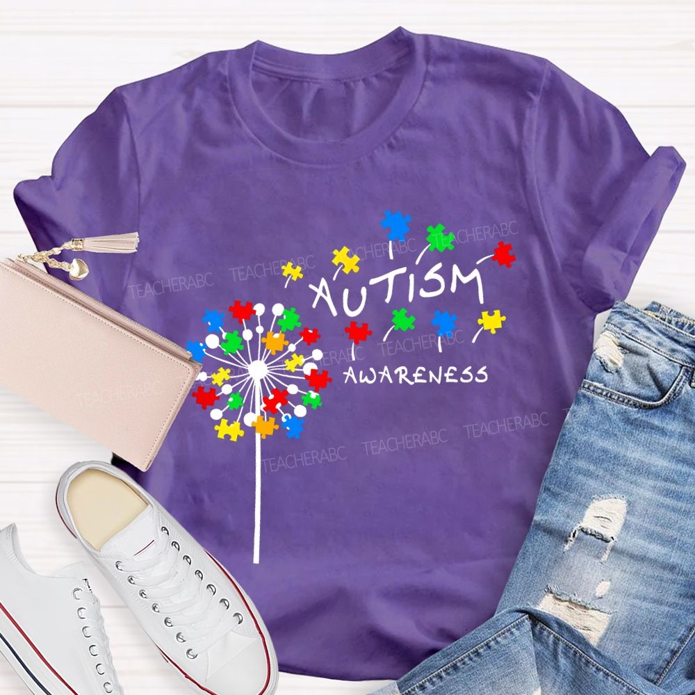 Autism Awareness Like A Flying Dandelion T-shirt