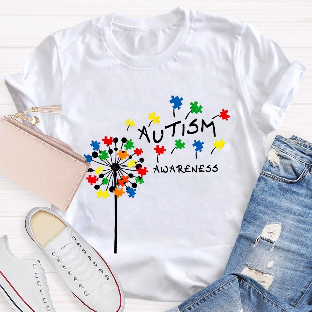 Autism Awareness Like A Flying Dandelion T-shirt