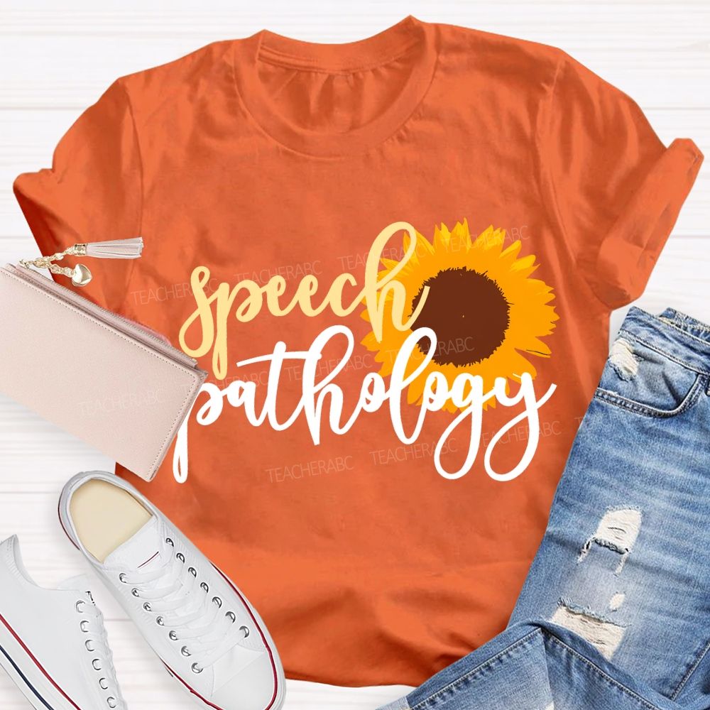 Speech Pathology And Sunflowers Special Education T-shirt