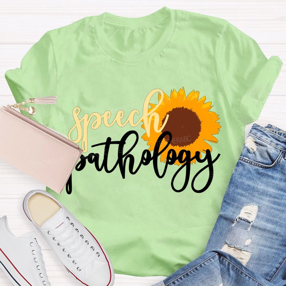 Speech Pathology And Sunflowers Special Education T-shirt