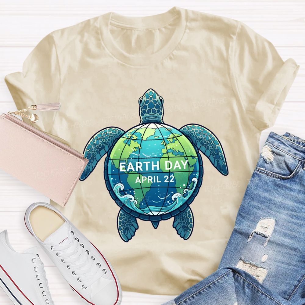 Earth Day Protecting Global Sea Turtles Teacher T-shirt
