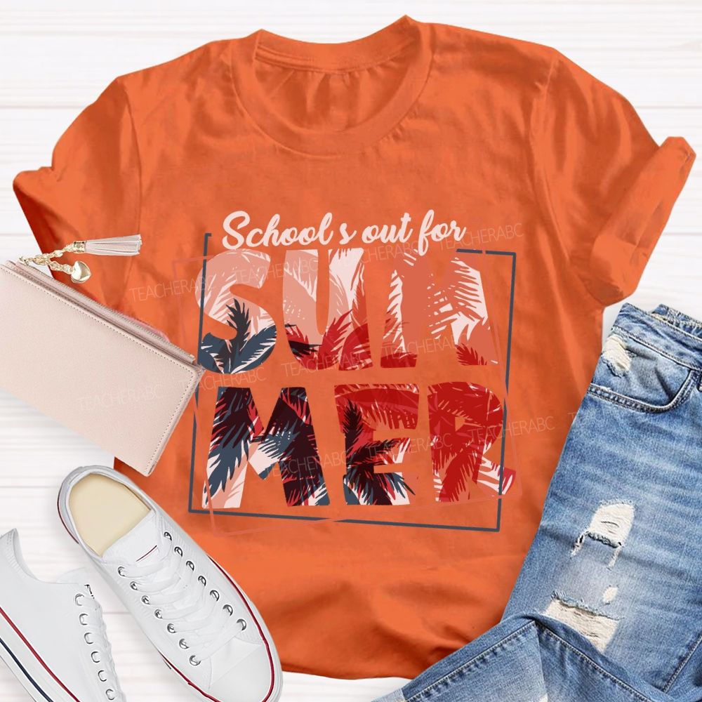 School's Out For Summer Entering Vacation Mode Teacher T-Shirt