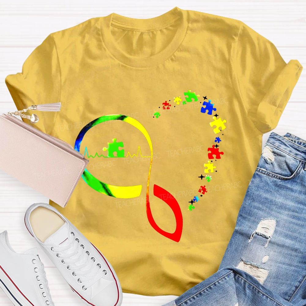 Autism Awareness Infinity Symbol And Heart T-shirt