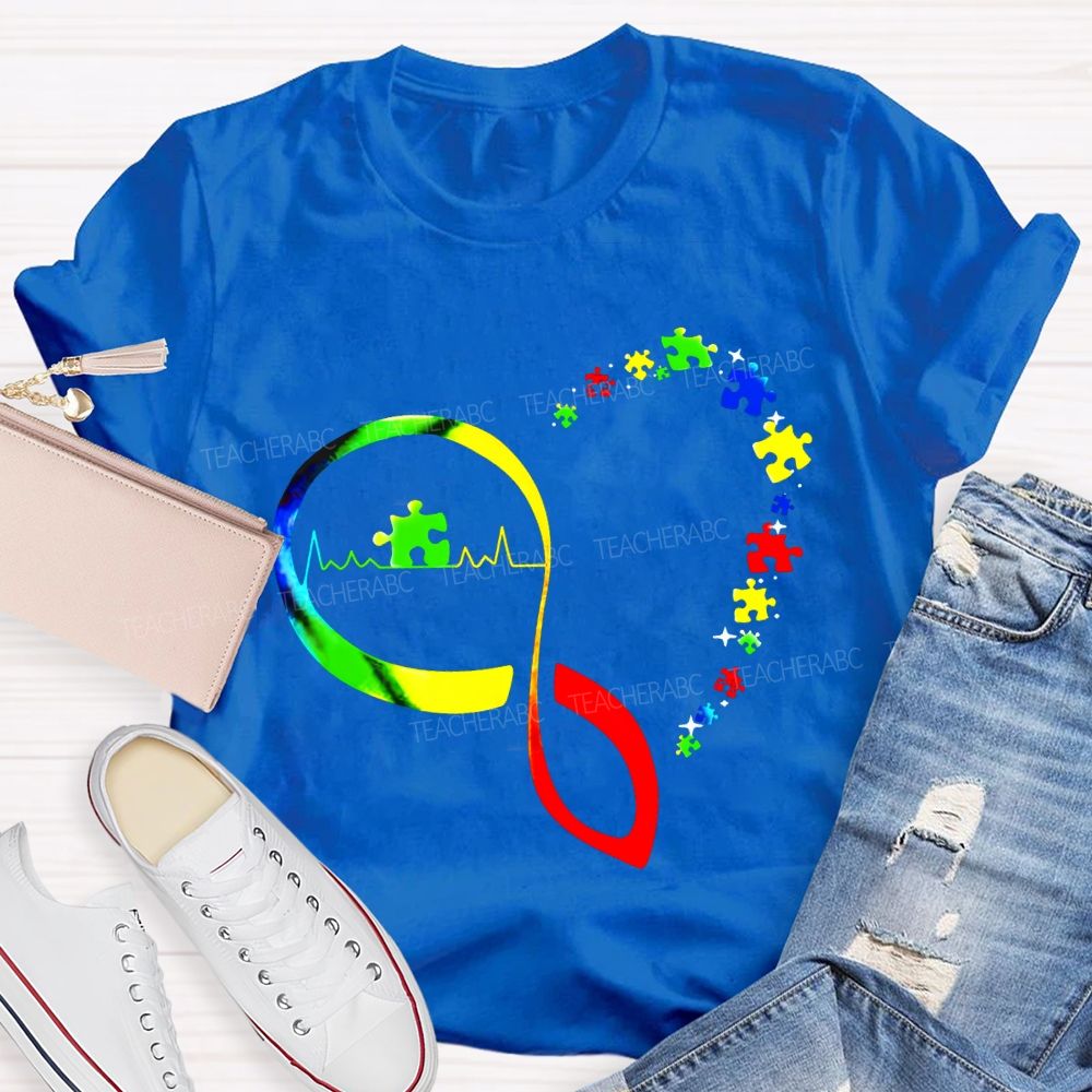 Autism Awareness Infinity Symbol And Heart T-shirt