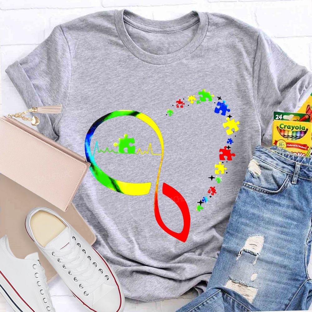 Autism Awareness Infinity Symbol And Heart T-shirt