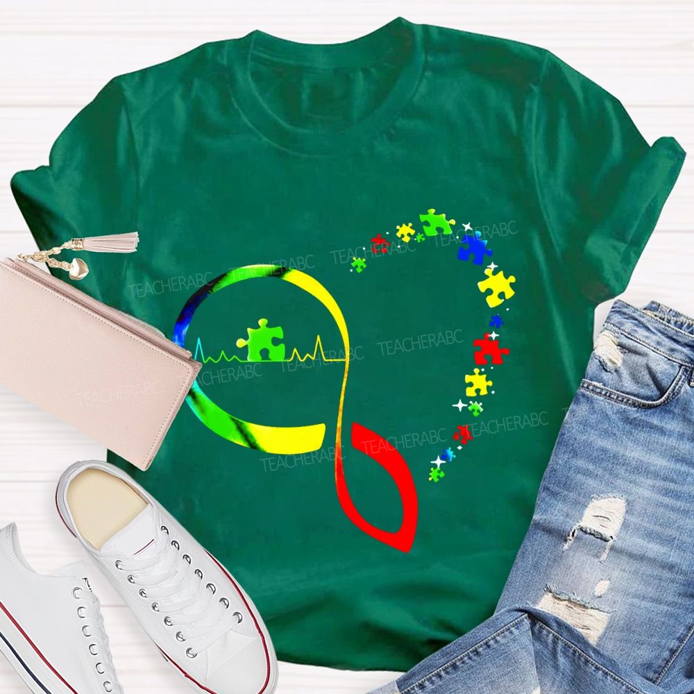 Autism Awareness Infinity Symbol And Heart T-shirt