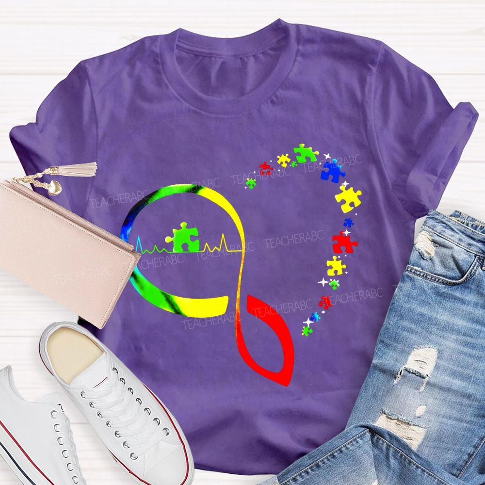 Autism Awareness Infinity Symbol And Heart T-shirt