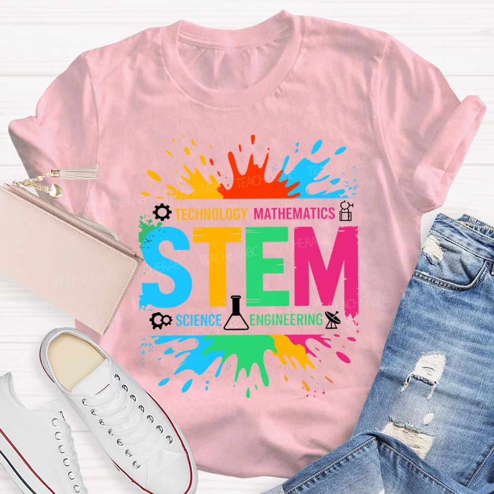 Stem Science Technology Math Engineering Teacher T-shirt