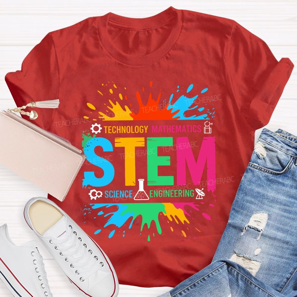 Stem Science Technology Math Engineering Teacher T-shirt