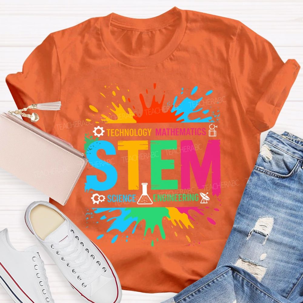 Stem Science Technology Math Engineering Teacher T-shirt