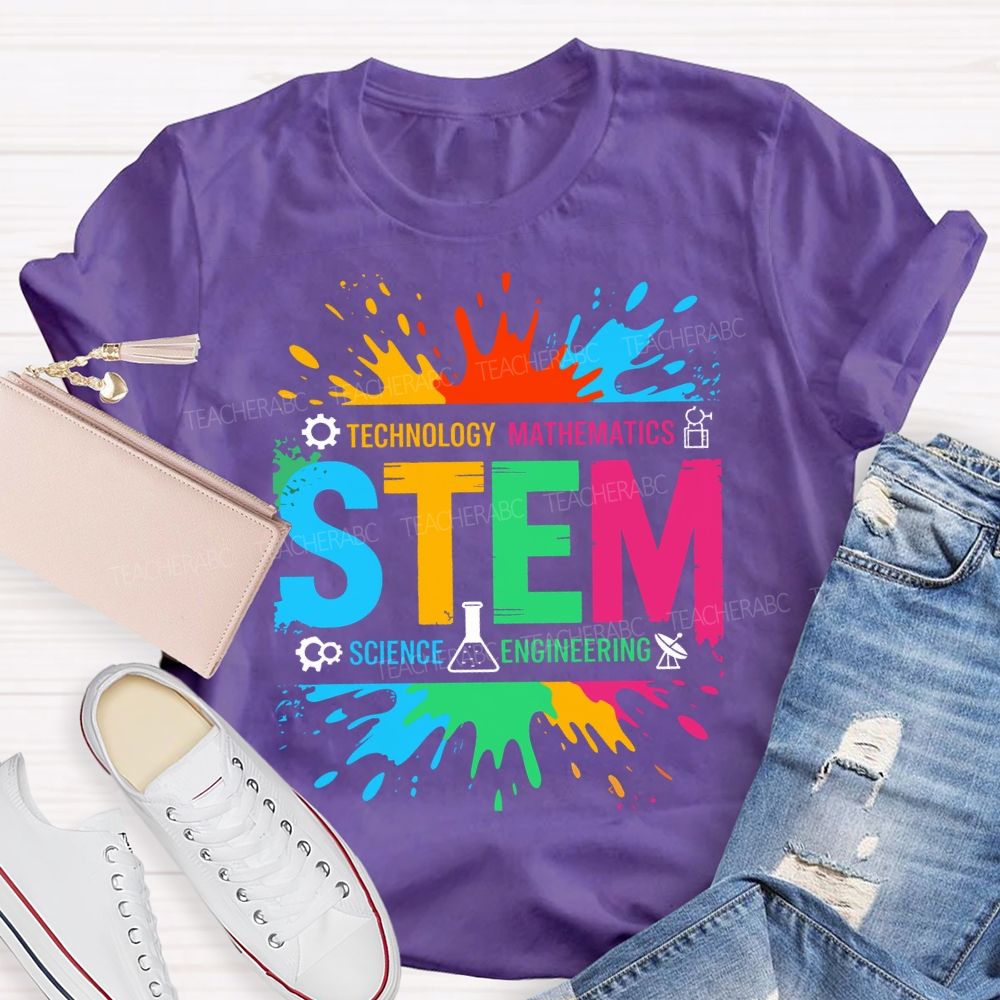 Stem Science Technology Math Engineering Teacher T-shirt
