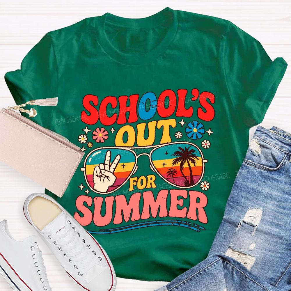 School's Out For Summer Vacation Vibes Teacher T-shirt