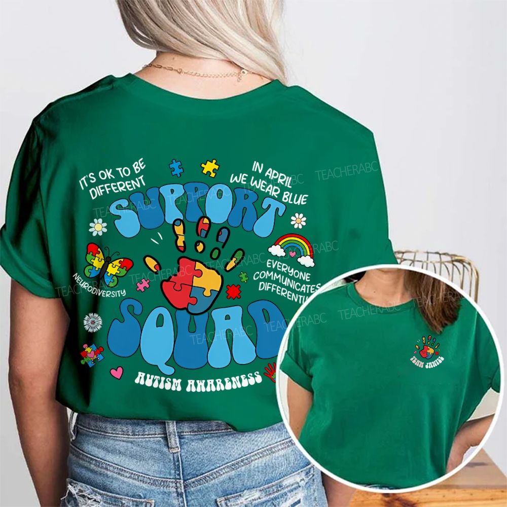 Personalized Name It'S Ok To Be Different Autism Awareness Double Printed T-shirt